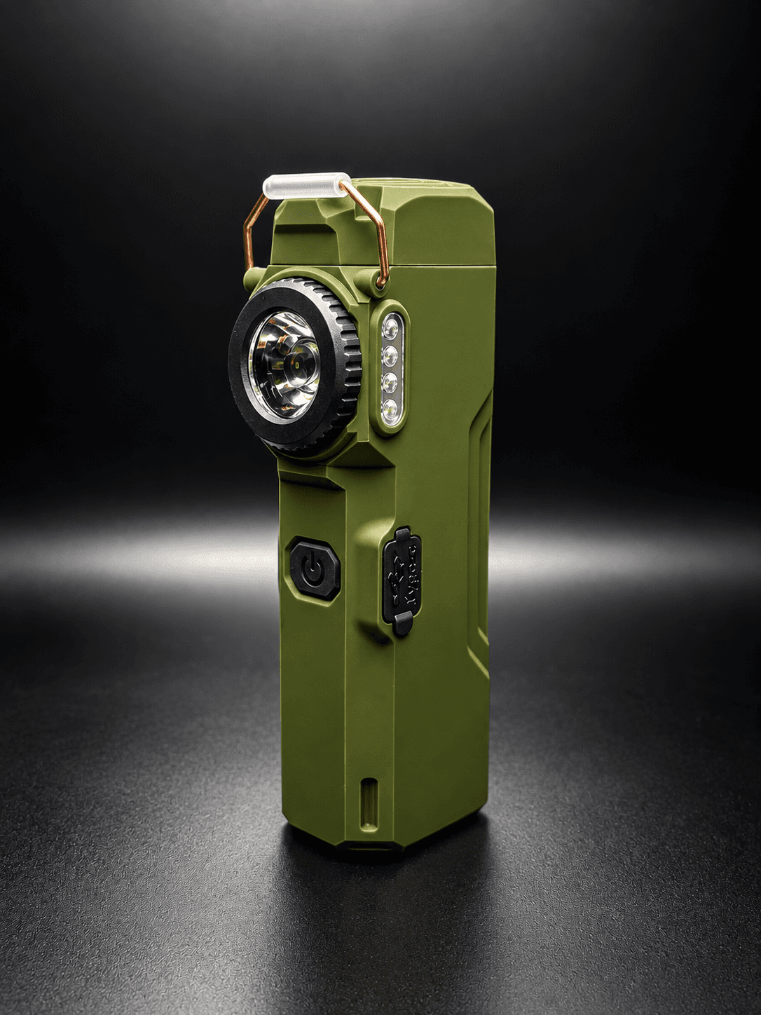 The Arc 80, front view with lens and controls